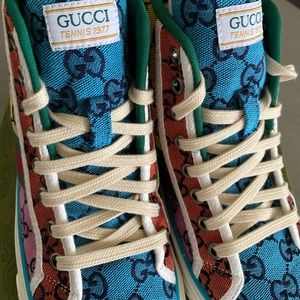 Gucci Women’s Tennis 1977 Hightop - GG Hightop Sneakers - Multi-Color - Size 8
